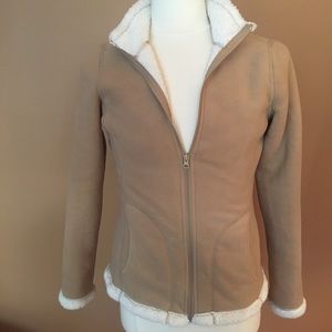 Fleece jacket worn 1 time. Front zipper lined.